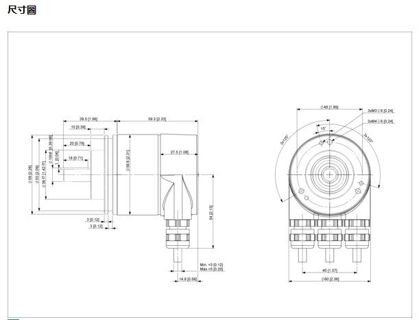 DP編碼器尺寸圖 DP編碼器尺寸圖