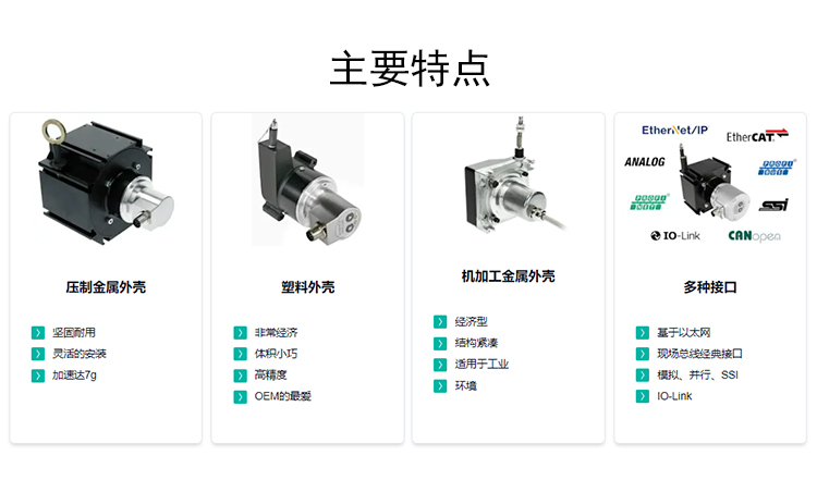 拉繩編碼器特點 拉繩編碼器特點